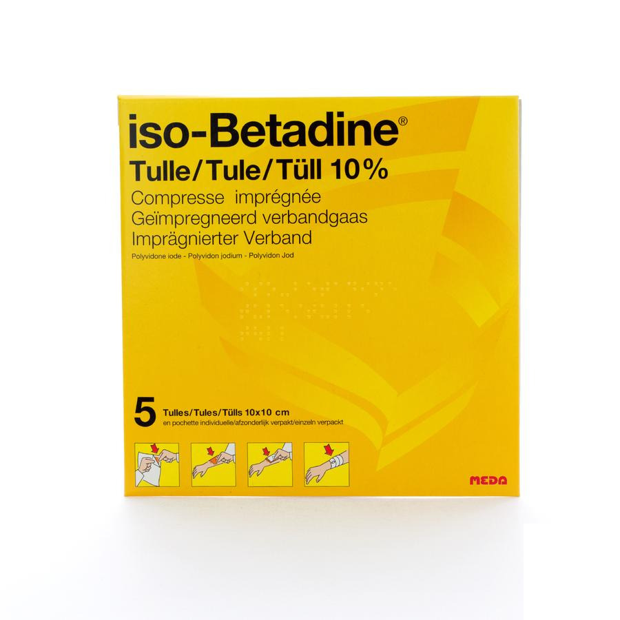 Image of Iso-Betadine Tulle 5 Kompressen