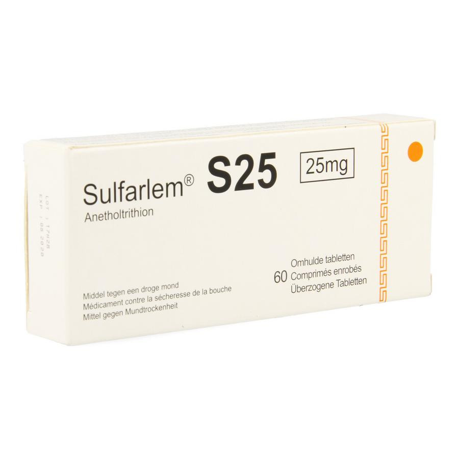 Image of Sulfarlem S 25mg 60 Dragees 