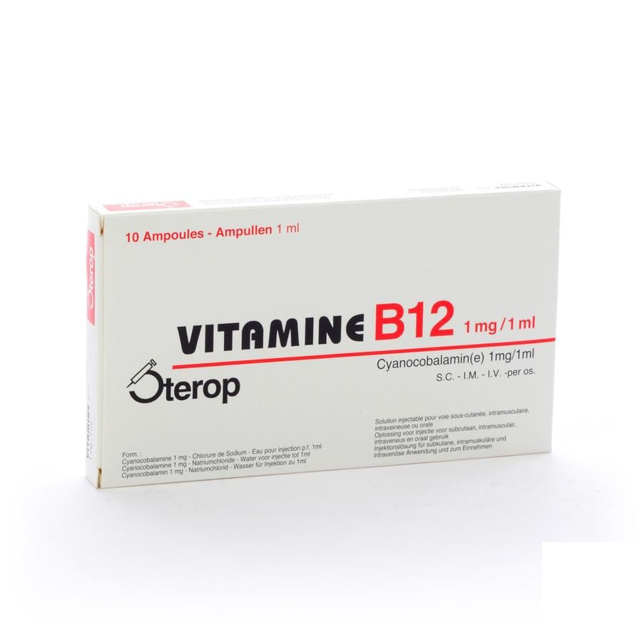 Image of Vitamine B12 1mg 1ml 10 Ampoules