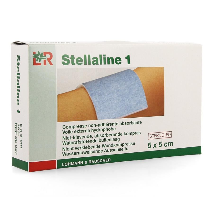 Image of Stellaline 1 Niet Klevende 5x5cm 26 Kompressen 