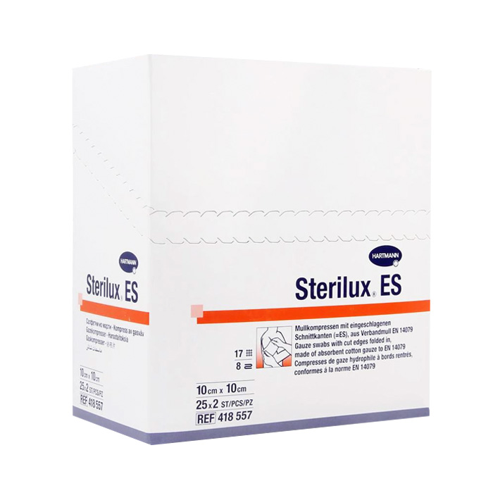 Image of Sterilux ES Kompres 8 Lagen 10x10cm - Steriel 25x2 Stuks