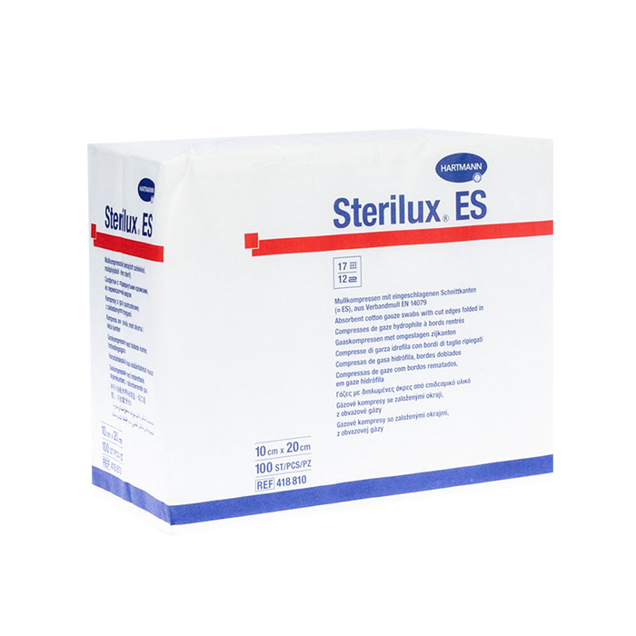 Image of Sterilux ES Kompres 12 Lagen 10x20cm - Niet-Steriel 100 Stuks