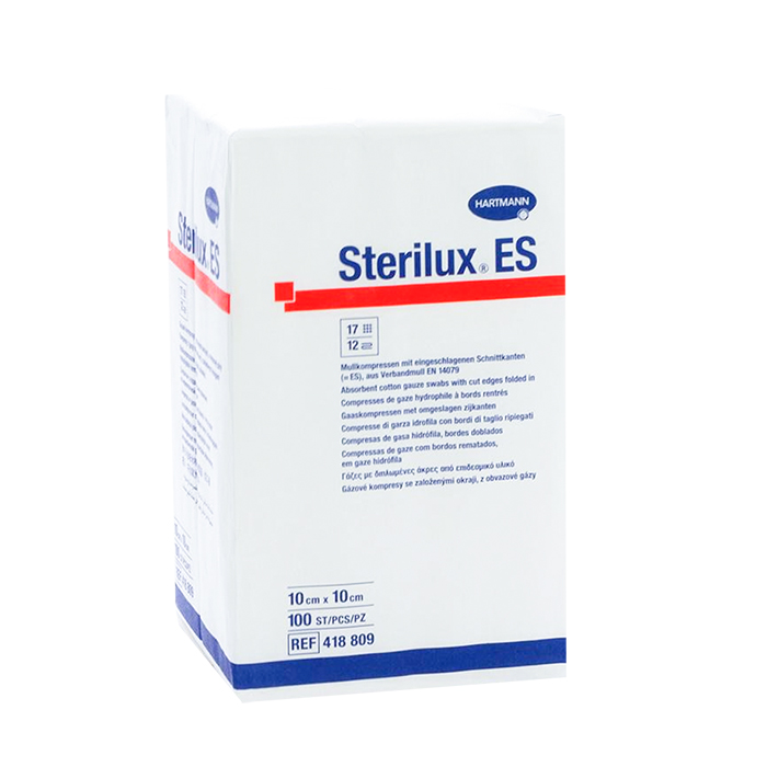 Image of Sterilux ES Kompres 12 Lagen 10x10cm - Niet-Steriel 100 Stuks