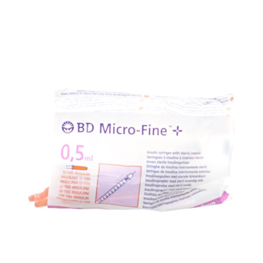 Image of BD Microfine+ Insulinespuit 0,5ml 30g 8mm 10 Stuks 