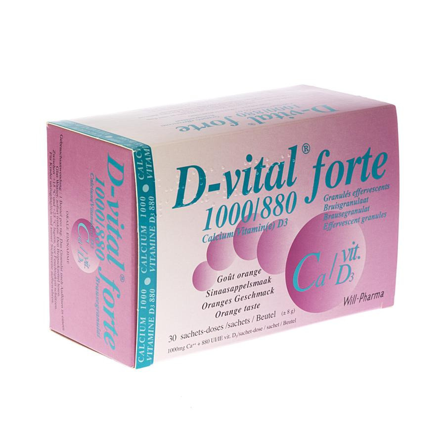 Image of D-Vital Forte 1000/880 Sinaas 30 Zakjes 