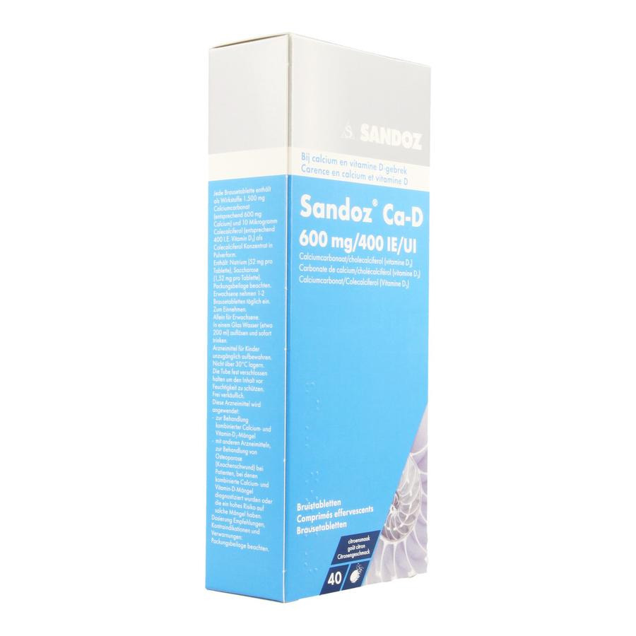 Image of Sandoz Calcium + Vitamine D 40 Bruistabletten 