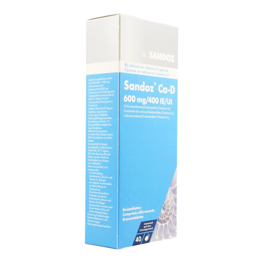 Image of Sandoz Calcium + Vitamine D 40 Bruistabletten