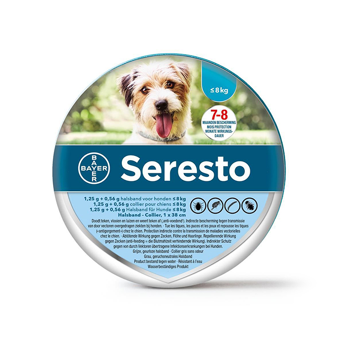 Image of Seresto Anti-Vlooien/ Teken Halsband 1,25g +0,56g Hond < 8kg 