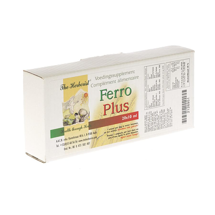 Image of Herborist Ferro Plus Ampoules 20x10ml