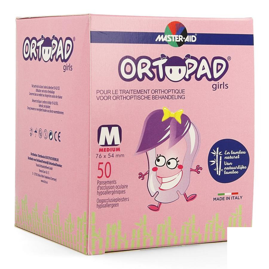 Image of Ortopad Medium Girls Oogkompres 50 Stuks 