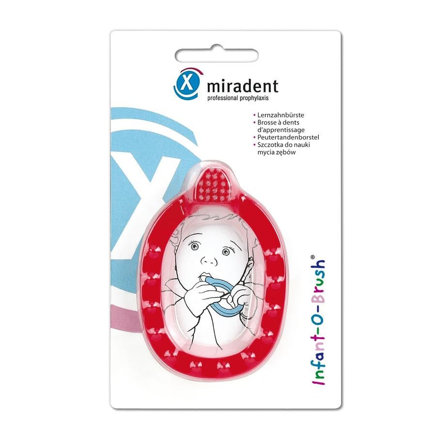 Image of Miradent Infant-O-Brush Baby Tandenborstel Rood 1 Stuk 