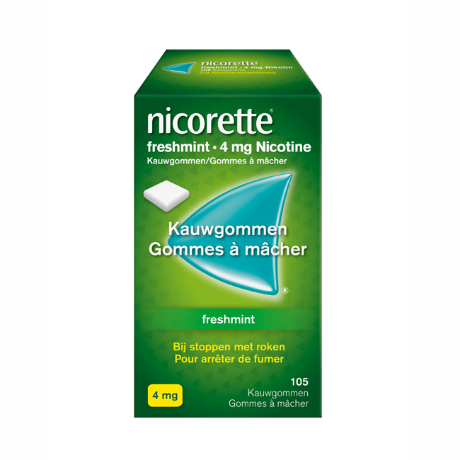 Image of Nicorette Freshmint 4mg 105 Kauwgommen 