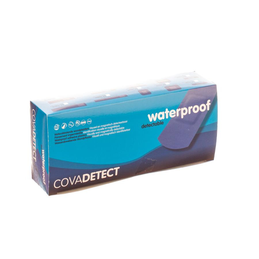 Image of Cova Detectiepleister Blauw Waterproof 2x12cm 100 Stuks 