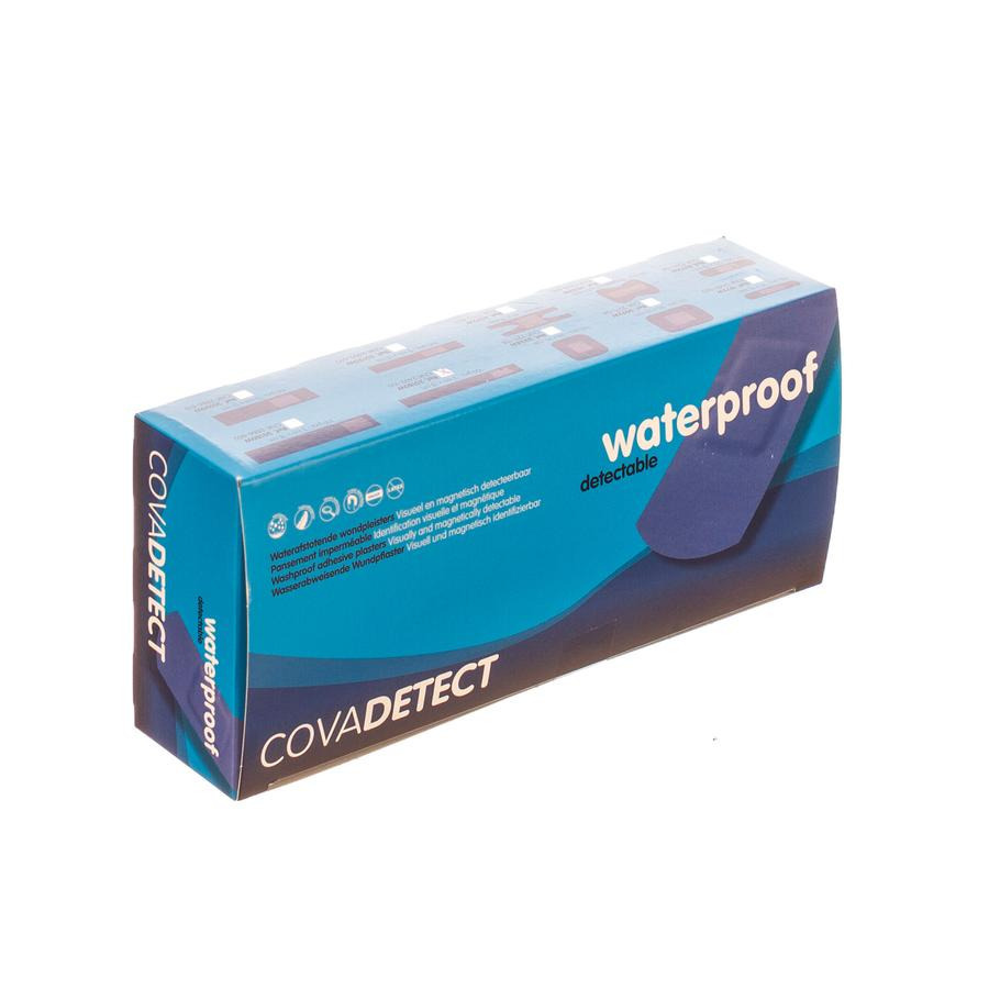 Image of Cova Detectiepleister Blauw Waterproof 2x18cm 100 Stuks 