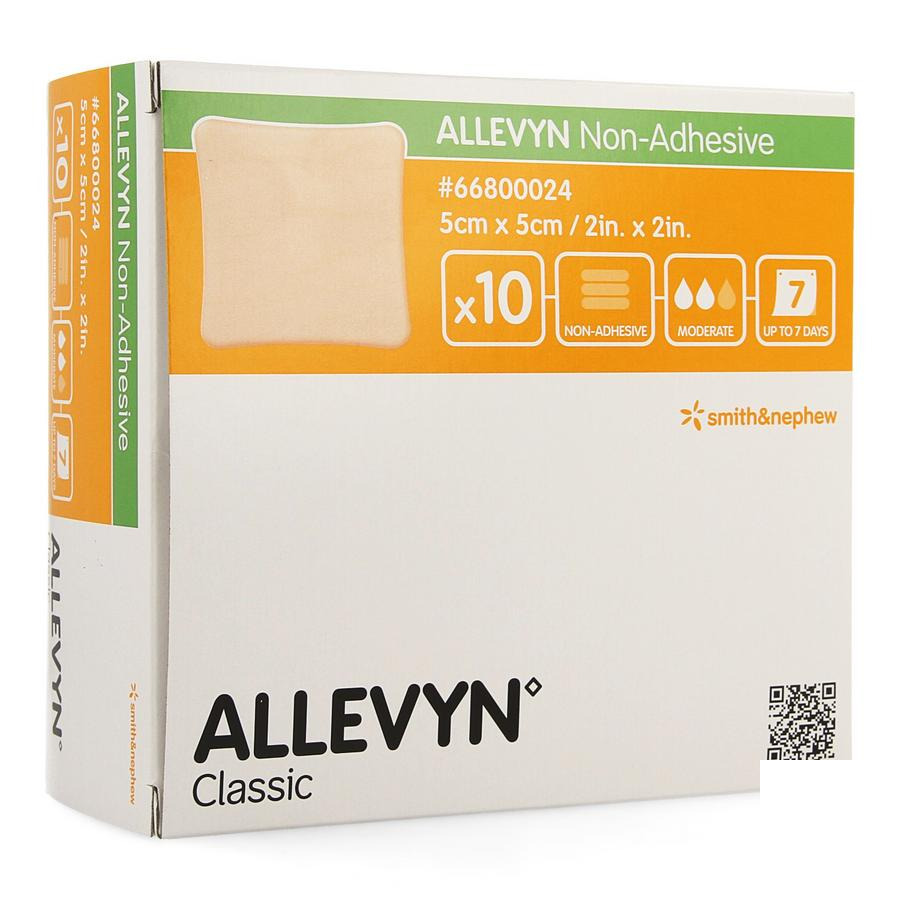 Image of Allevyn Non-Adhesive Verband 5x5cm 10 Stuks