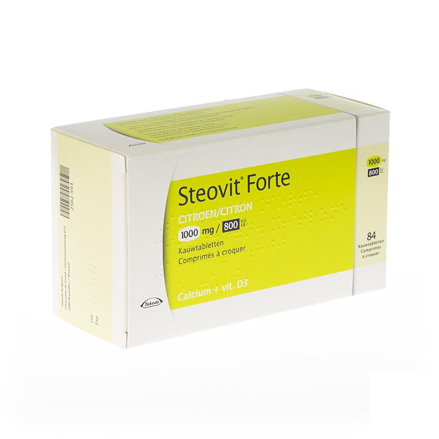 Image of Steovit Forte Citroen 1000mg/800 84 Kauwtabletten