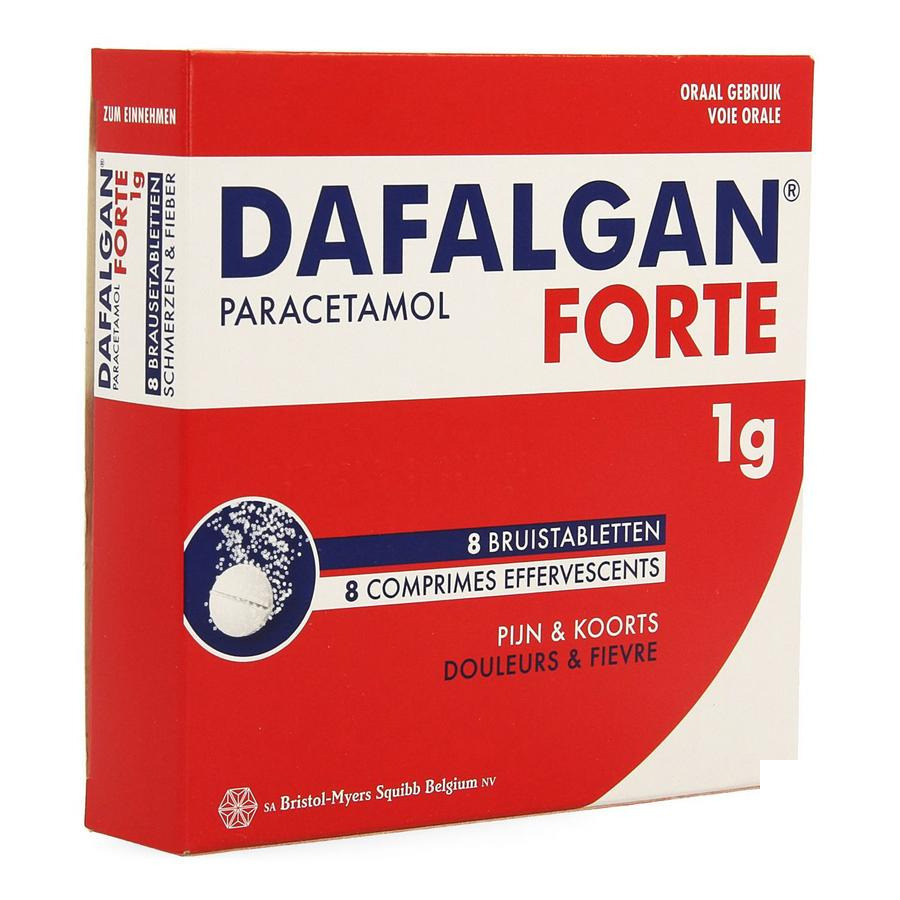 Image of Dafalgan Forte 1g 8 Bruistabletten 
