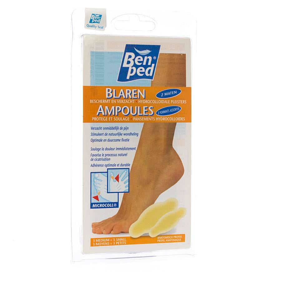 Image of Benped Pleister Blaren Teen / Vinger Small + Medium 6 Stuks 