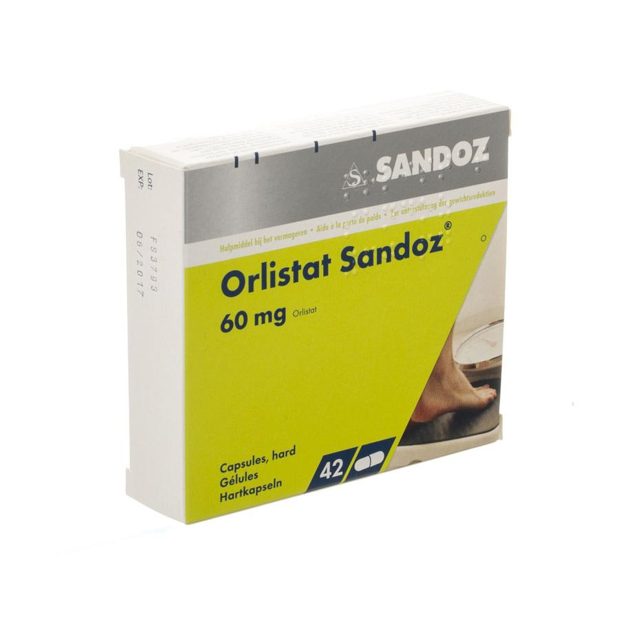 Image of Orlistat Sandoz 60mg 42 Capsules