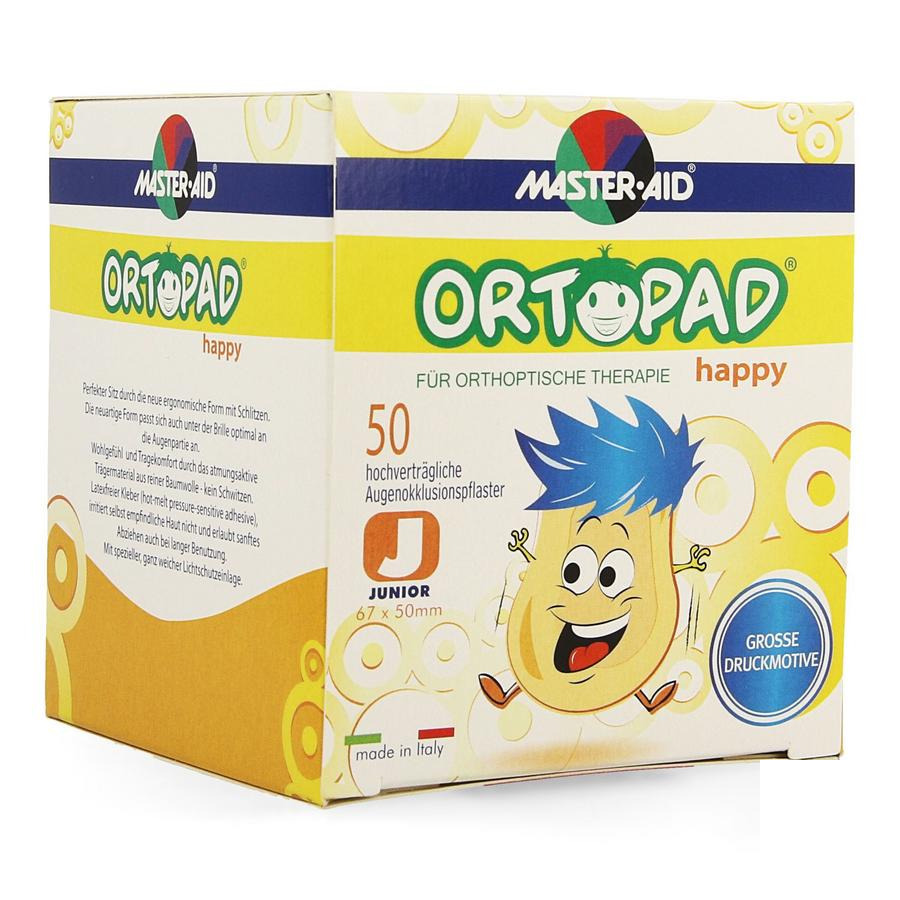 Image of Ortopad Happy Junior Oogpleister 50 Stuks 