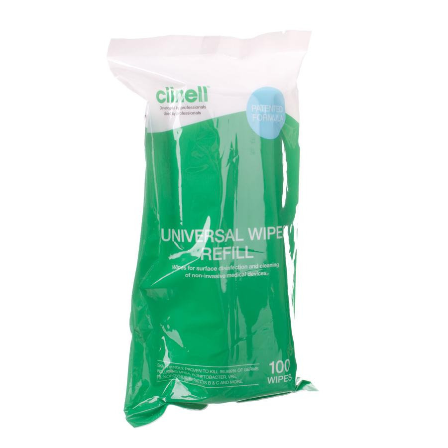 Image of Clinell Universal Wipes Refill Tub 100 Stuks 