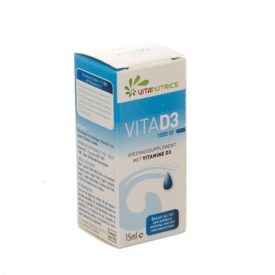 Image of Vitanutrics Vita D3 1000ui Druppels 15ml