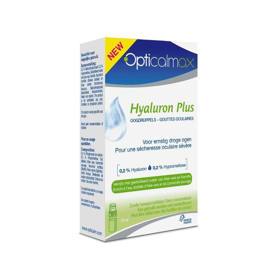 Image of Opticalmax Hyaluron Plus Oogdruppels Droge Ogen 10ml 
