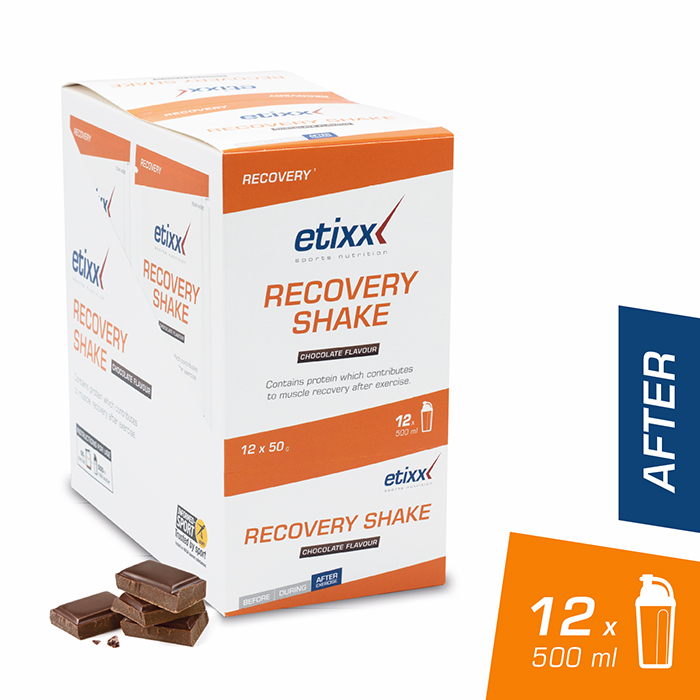 Image of Etixx Recovery Shake Chocolate 12x50g 