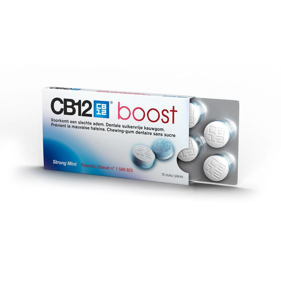Image of CB12 Boost Strong Mint Kauwgom 10 Stuks 