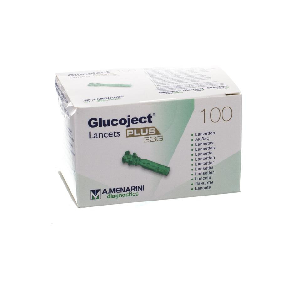 Image of Glucoject Lancets Plus 33g 100 Stuks