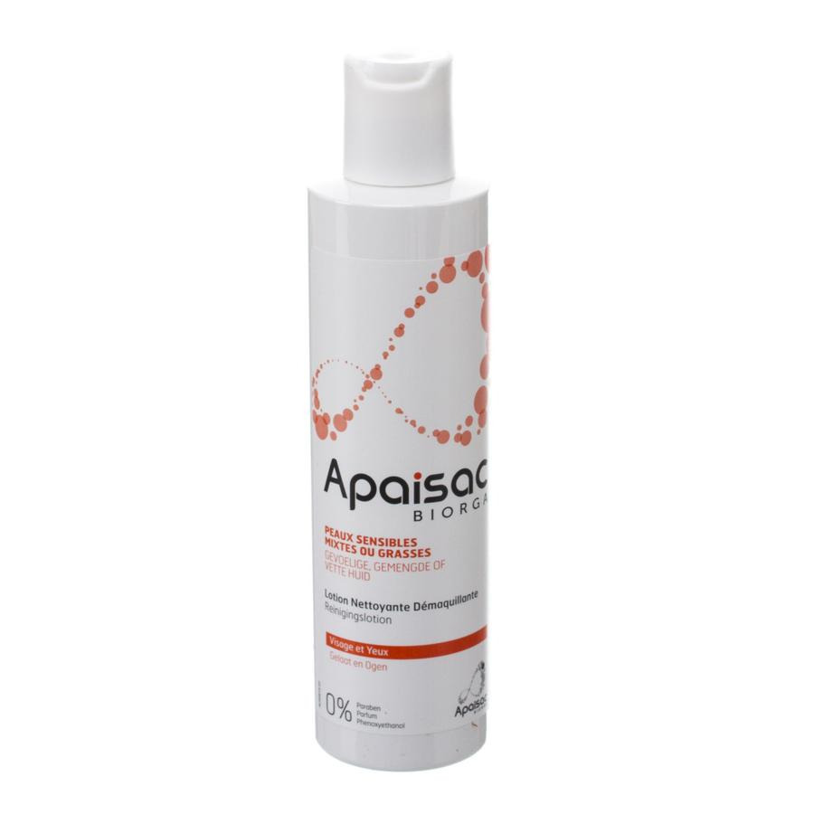 Image of Apaisac Biorga Reinigingslotion Gemengde Tot Vette Huid 200ml