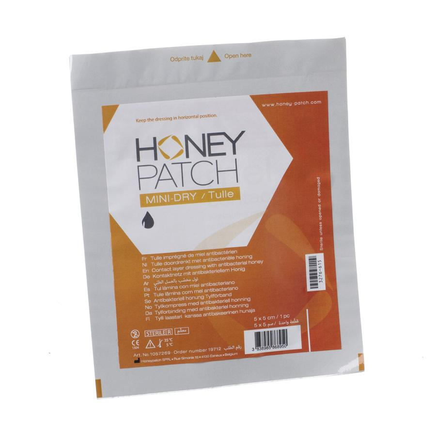 Image of Honeypatch Mini-dry/tulle Verband Alginaat Steriel 5x5cm 1 Stuk