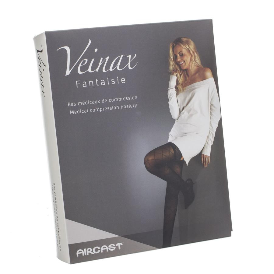 Image of Veinax Panty Kleine Diamant 2 Lang Zwart Maat 4 1 Paar 