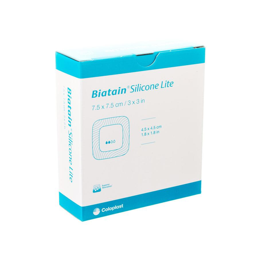 Image of Biatain Siliconen Lite Schuimverband 7,5x7,5cm 10 Stuks