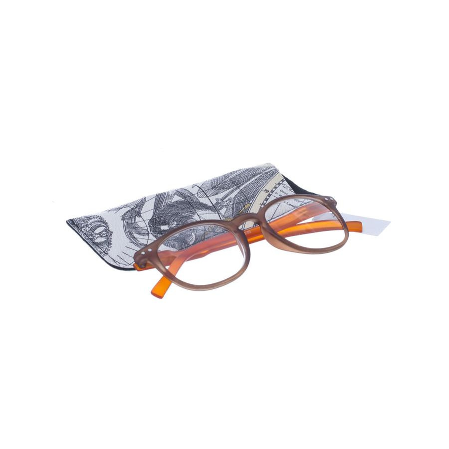 Image of Pharmaglasses Leesbril +3.00 Brown/orange 