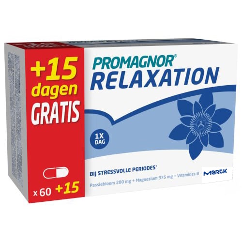Image of Promagnor Relaxation 60 Capsules + 15 Capsules Gratis 
