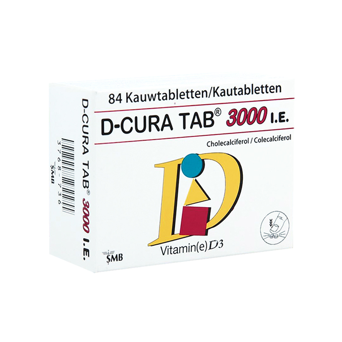 Image of D-Cura Tab 3000 I.E. 84 Kauwtabletten