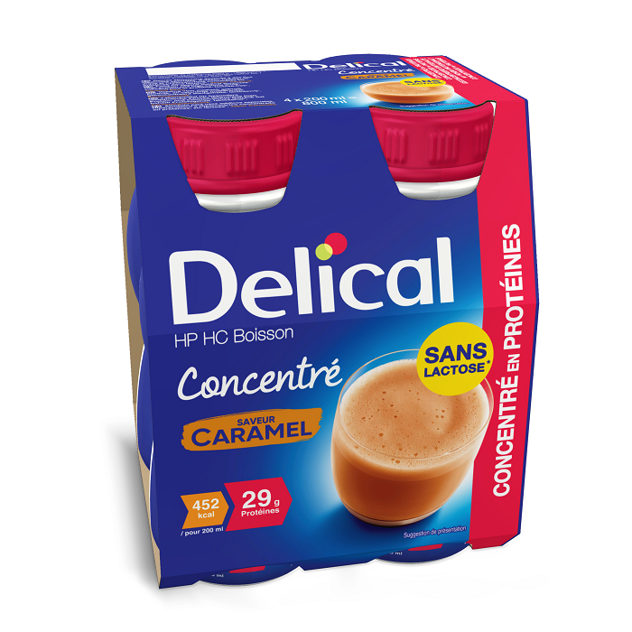 Image of Delical Geconcentreerde Drink HP-HC Karamel 4x200ml