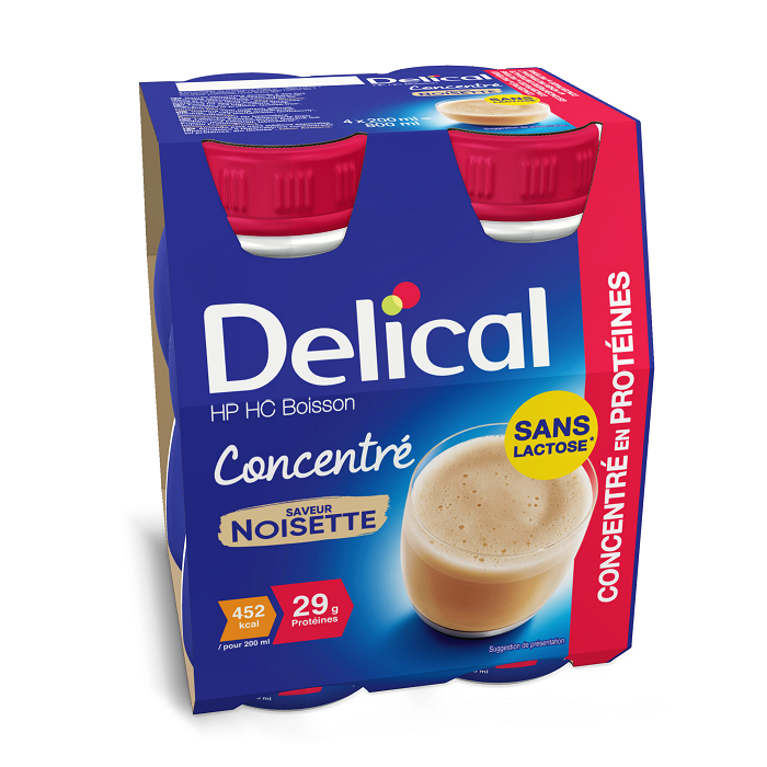 Image of Delical Geconcentreerde Drink HP-HC Hazelnoot 4x200ml 