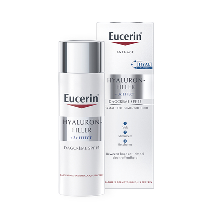 Image of Eucerin Hyaluron-Filler + 3x Effect Dagcrème SPF15 - Normale/Gemengde Huid 50ml 