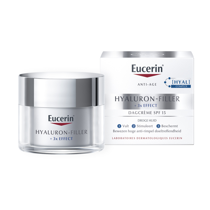 Image of Eucerin Hyaluron-Filler + 3x Effect Dagcrème SPF15 - Droge Huid 50ml 