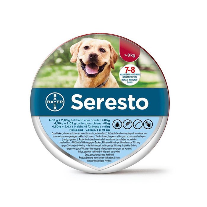 Image of Seresto Anti-Vlooien/ Teken Halsband 4,5g + 2,03 Hond >8kg 