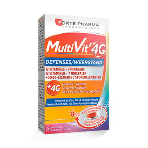 Image of Forté Pharma Multivit&#039; 4G Weerstand 30 Tabletten