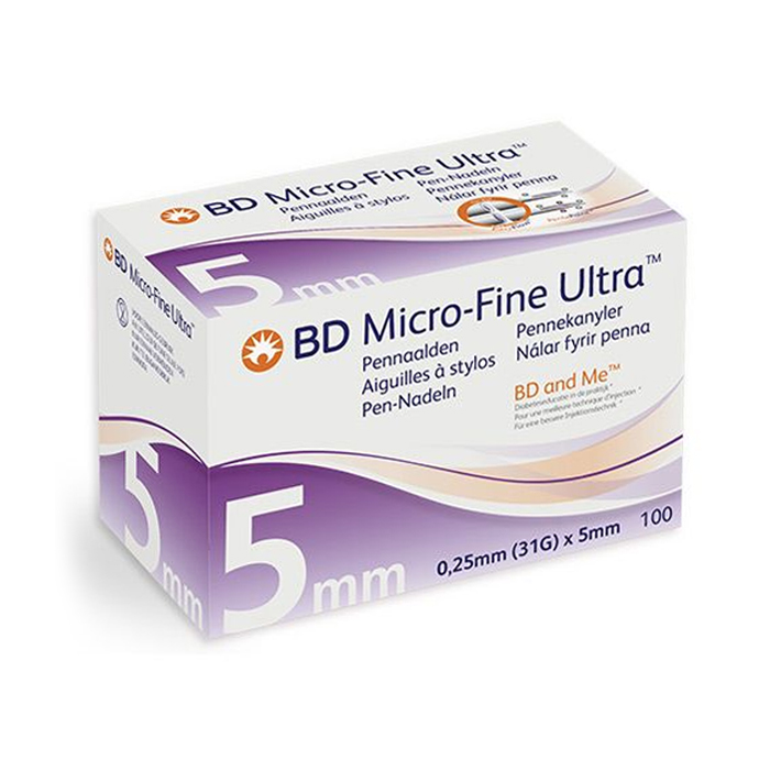 Image of BD Micro-Fine Ultra Pennaald 5mm 31g Easyflow 100 Stuks 