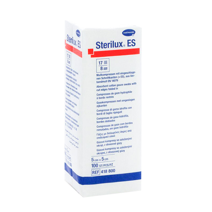 Image of Sterilux ES Kompres 5x5cm 8 Lagen - Niet-Steriel 100 Stuks