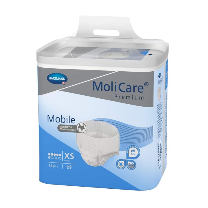 Image of MoliCare Premium Mobile Incontinentieslip - 6 Druppels - Extra Small 14 Stuks