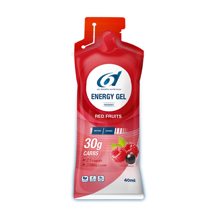 Image of 6D Sports Nutrition Energy Gel Rode Vruchten 6x40ml 