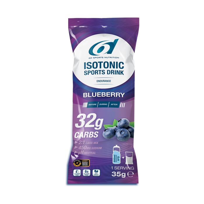 Image of 6D Sports Nutrition Isotonic Sports Drink Blueberry Zakjes 14x35g