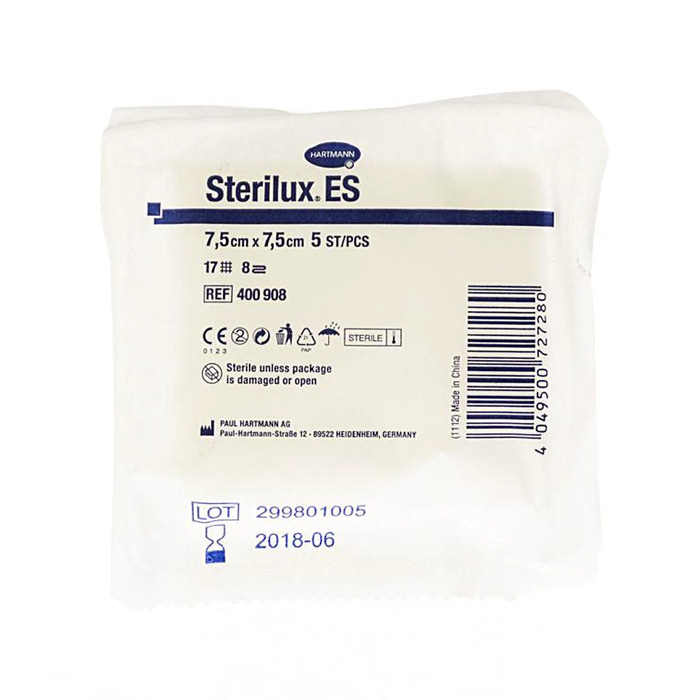 Image of Sterilux ES Kompres 8 Lagen 7,5x7,5cm - Steriel 30x5 Stuks