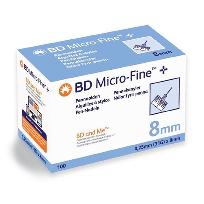 Image of BD Micro-Fine+ Pennaald 31g 8mm 100 Stuks